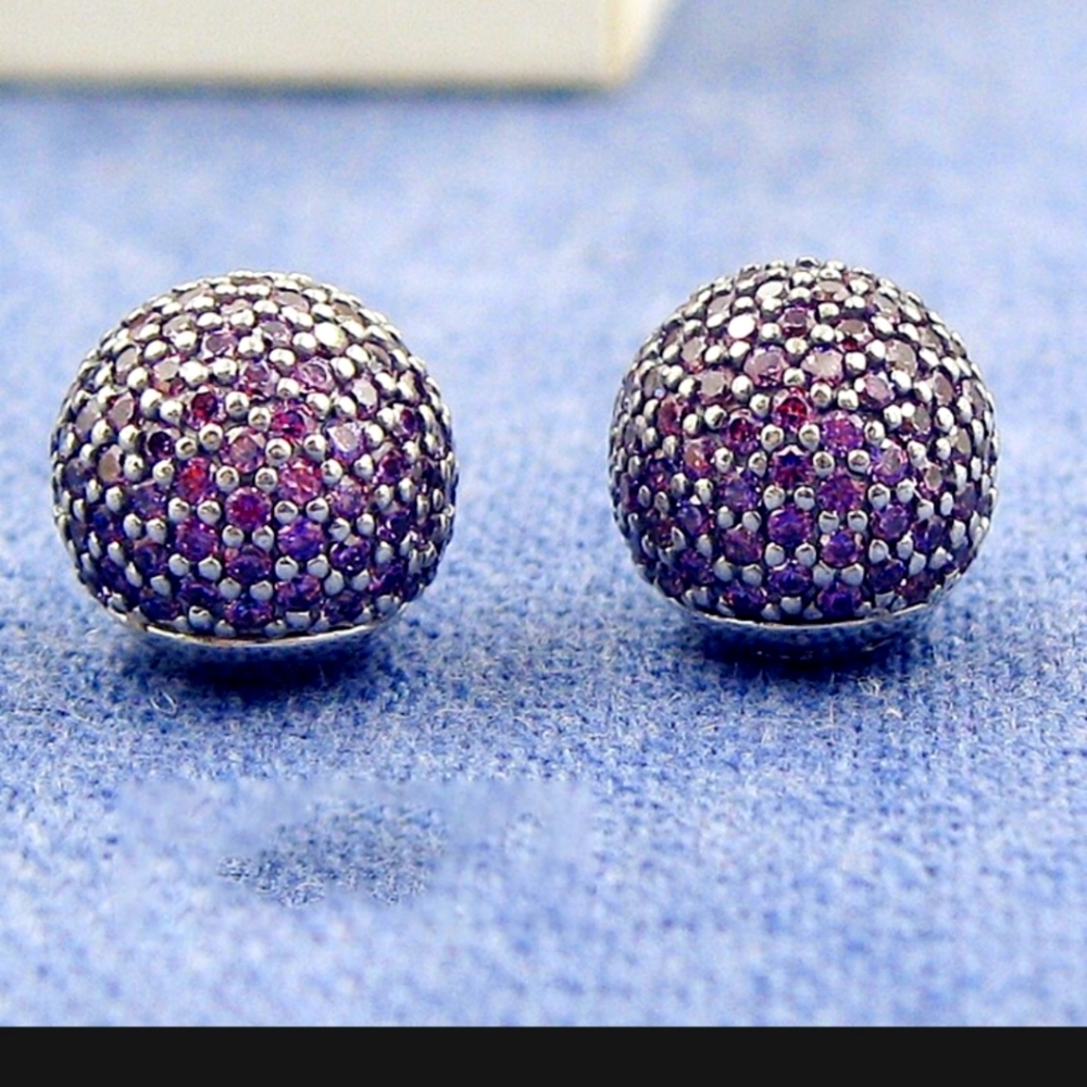 Pair Of Authentic Pandora Open Bangle End Caps " … - image 1